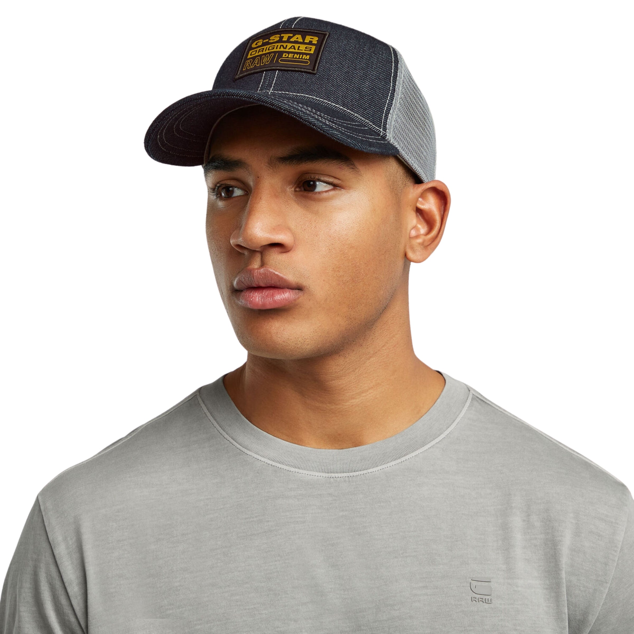G-Star Cap Denim Embro Trucker Baseball Raw Denim